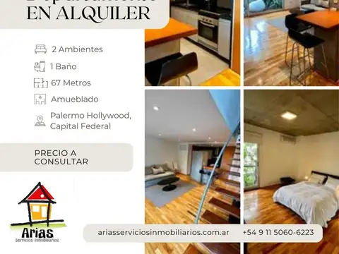 Departamento EN ALQUILER ubicado en Palermo Hollywood