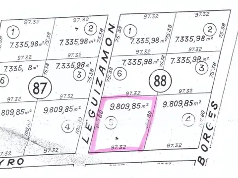 Lote en venta en Chacras de San Vicente B° El Ministro