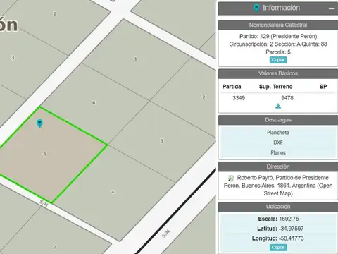 Lote en venta en Chacras de San Vicente B° El Ministro