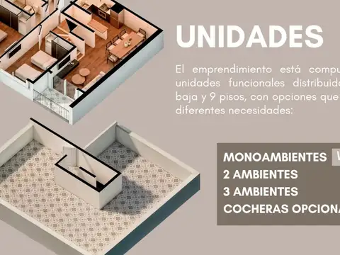 Departamento 3 ambientes con 2 baños