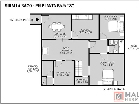 Depto Tipo Casa en Venta de 4 ambientes