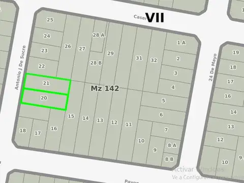 Terreno en Venta 30  mts Fondo