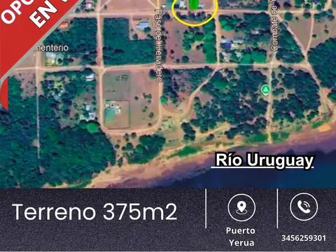 Oportunidad terreno 375m2