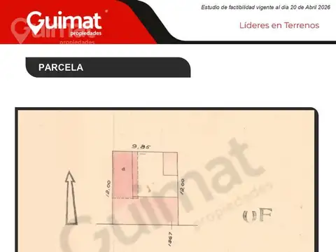 Terreno en Venta de 118,0 m2