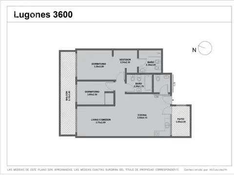 Departamento en Venta de 3 ambientes