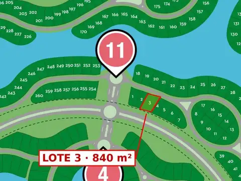 Lote en venta de 840 m² en Barrio San Sebastián – Area 11