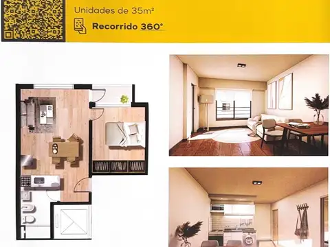 Departamento en Venta de 1 dormitorio