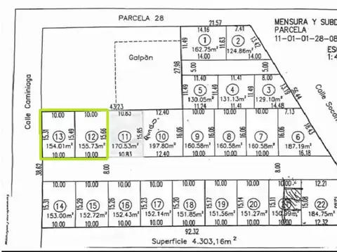 Terreno en Venta de 154,0 m2