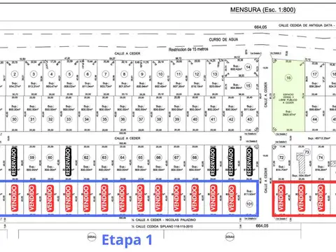 Lotes en venta | B° La Simonetta (Etapa N°2), Zona Chacras, El Cazador | Contado y/o Financiación