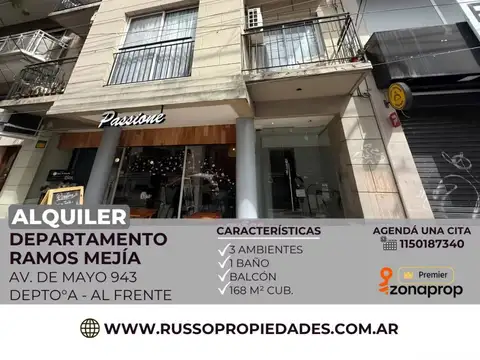 Alquiler departamento 2 ambientes - ramos mejia