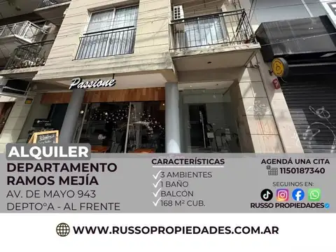 Alquiler Departamento 2 Ambientes - Ramos Mejia