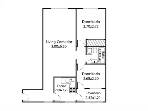 Departamento en Venta de 2 dormitorios