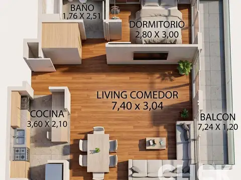 Departamento en Venta en Palermo, USD 159.999