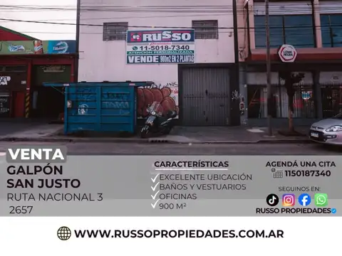 Venta de Galpon en San Justo, La Matanza