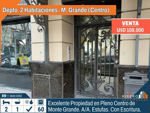 Venta Departamento 2 Habitaciones Monte Grande Centro