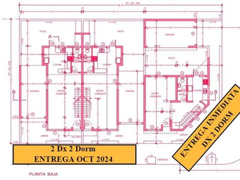 Casa 3 ambientes con 2 baños