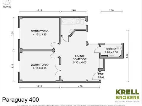 Departamento en Venta de 2 dormitorios