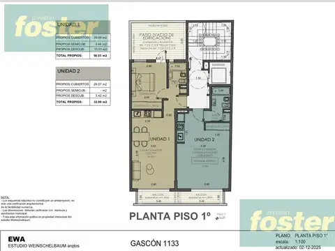 Departamento en Venta de 1 dormitorio