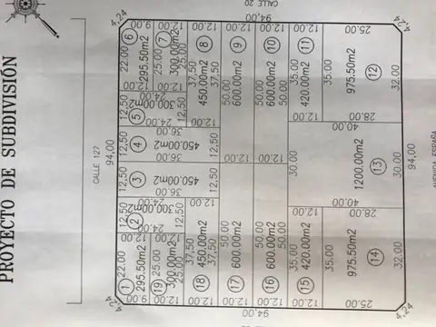 Terreno en Venta en General Belgrano, USD 449.000
