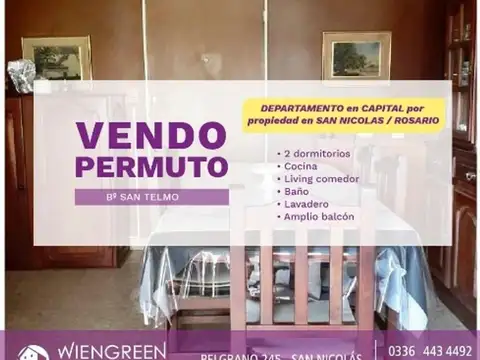 Vendo o Permuto dpto en San Telmo