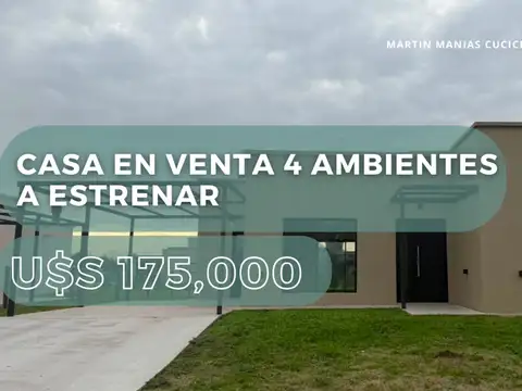 CASA EN VENTA 4 AMBIENTES A ESTRENAR