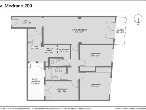 Departamento 4 ambientes con 2 baños