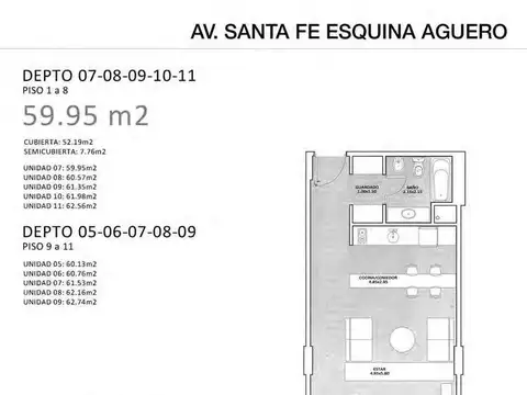 AV. SANTA FE Y AGUERO -  9º 7