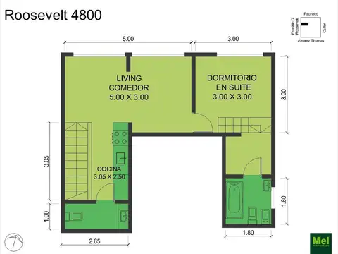 Departamento en Venta de 3 ambientes