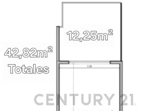 Departamento Monoambiente con 1 baño