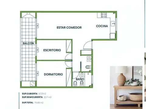 Departamento en Venta al Norte