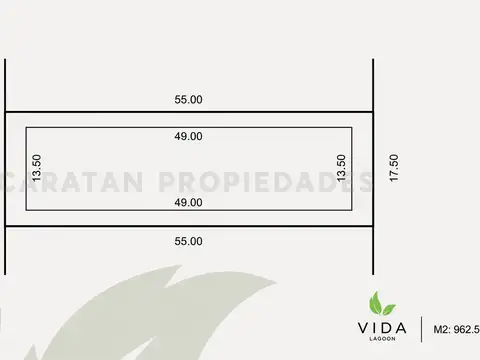 Terreno en Venta de 962,0 m2