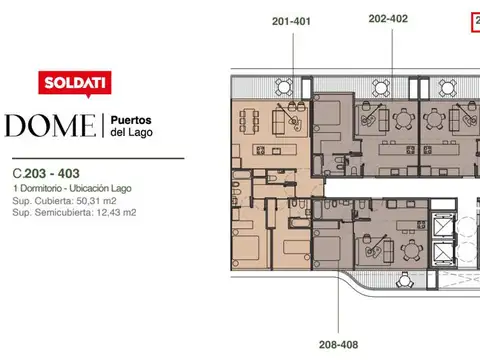 Departamento en Venta en Puertos, USD 255.100