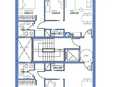 Departamento en Venta de 2 ambientes