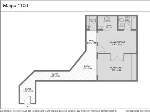 Depto Tipo Casa en Venta de 2 ambientes