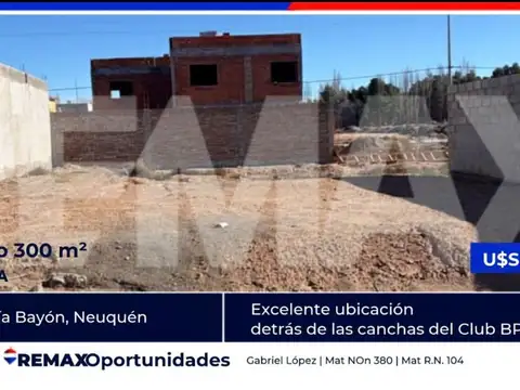 Terreno en venta bº garcia bayon, confluencia nqn