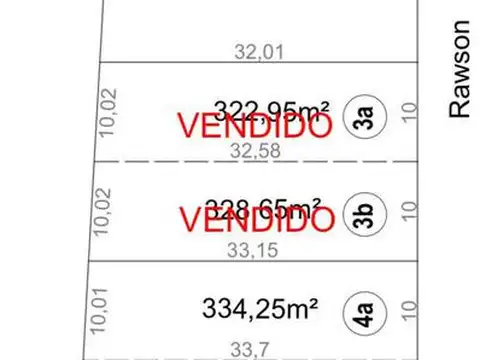 Terreno en Venta 10  mts Frente