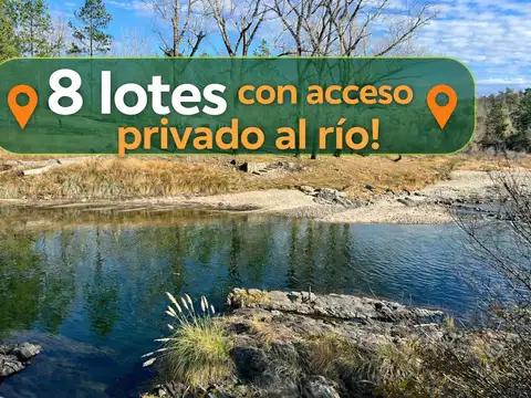 8 lotes a metros del río, zona de la Olla. Calamuchita (Cód 2161)