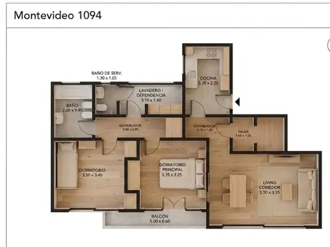 Departamento en Venta en Recoleta, USD 220.000