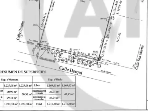 Terreno en Venta 44  mts Fondo