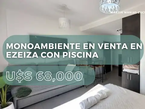 MONOAMBIENTE EN VENTA EN EZEIZA CON PISCINA