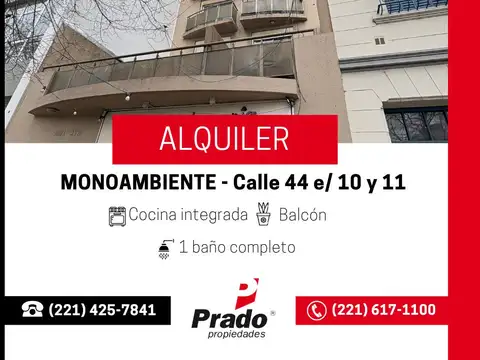 MONOAMBIENTE CON BALCÓN VISTA A LA CALLE 