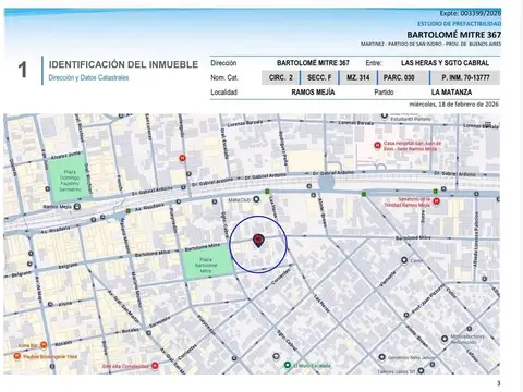 Terreno en Venta en Ramos Mejia, Partido de La Matanza