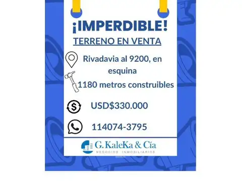 Terreno en Venta en Villa Luro, Capital Federal