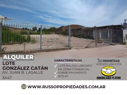 Alquiler Lote Gonzalez Catan