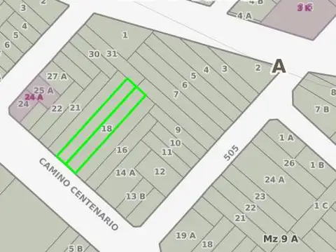 Cno. Centenario e/ 504 y 505