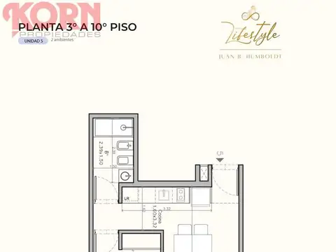 Departamento en Venta de 1 dormitorio