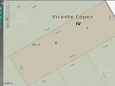 Terreno en Venta 28  mts Fondo