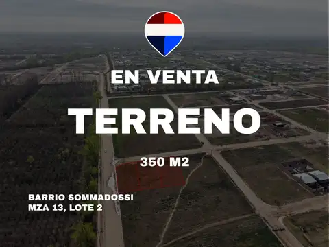 Venta lote barrio sommadossi, mza 13, lote 2