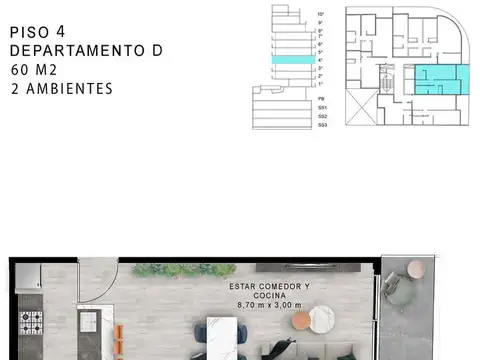 Departamento 2 Ambientes Venta Caballito Full Amenities