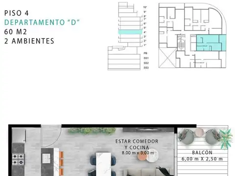 Departamento 2 Ambientes Venta Caballito Full Amenities
